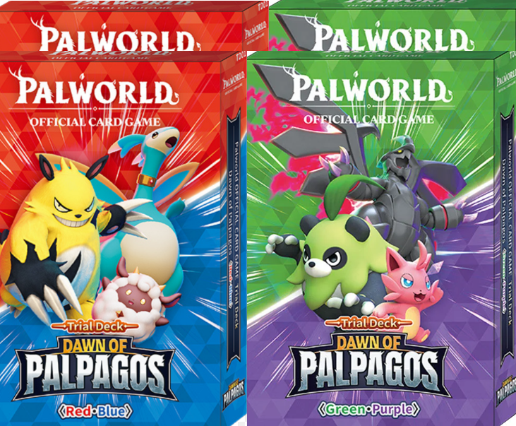 "PRE-ORDER" - Brand New & Factory Sealed – Palworld Official Card Game Playset Bundle (2x Red・Blue + 2x Green・Purple) "FREE SHIPPING"